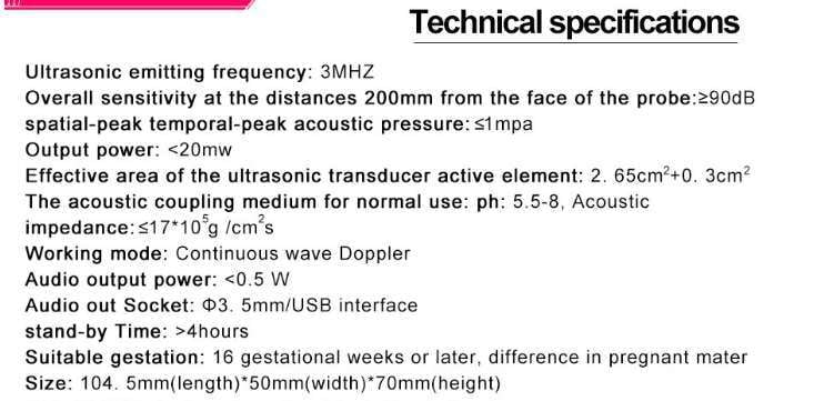 fetal heart rate monitor, home use - available at Sparq Mart