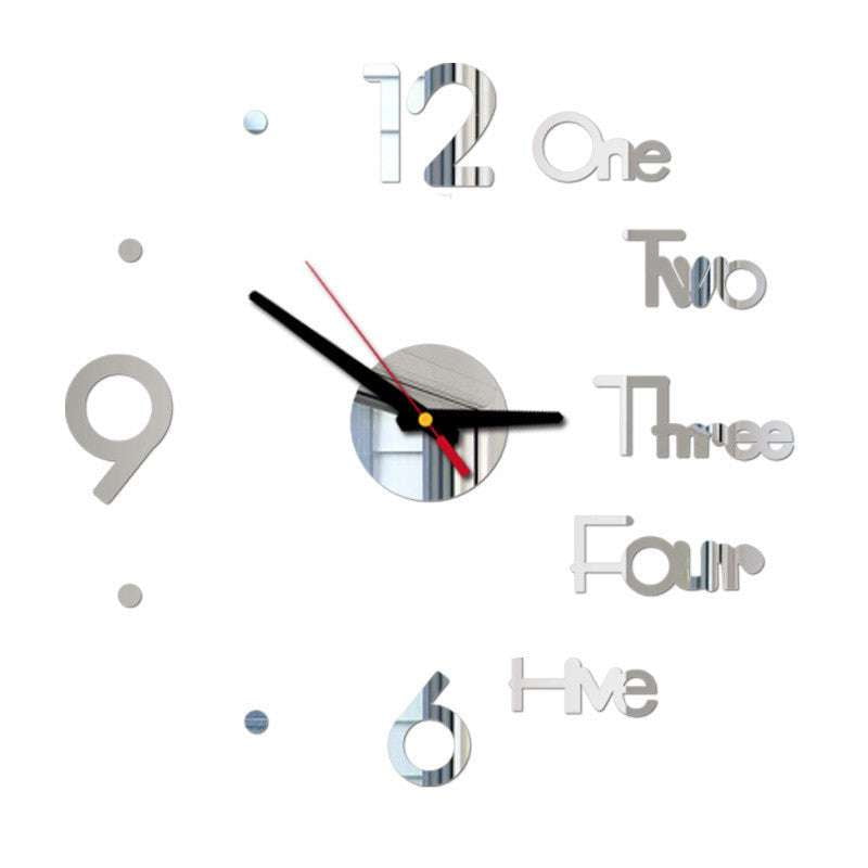 Creative Acrylic Clock, DIY Wall Decor, Stylish Living Room - available at Sparq Mart