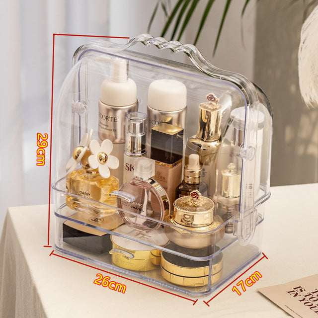 acrylic makeup organizer, clear makeup box, cosmetic storage solution - available at Sparq Mart