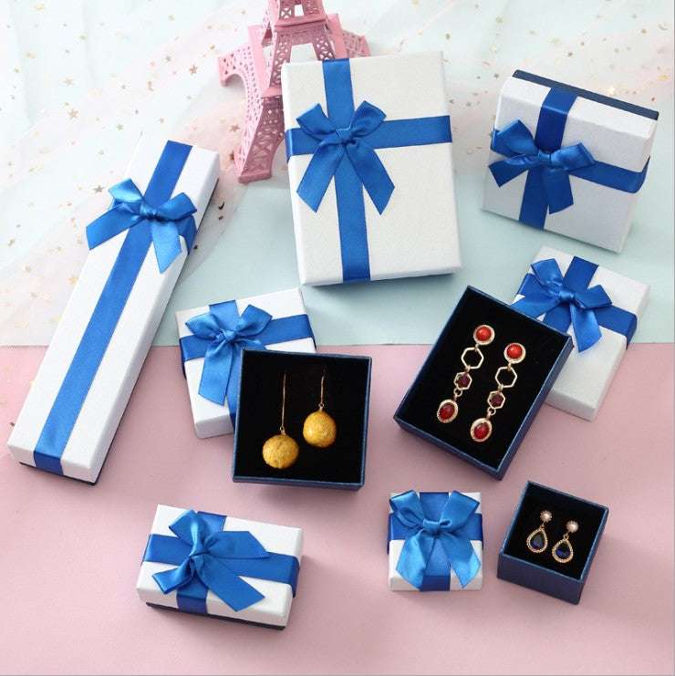 affordable jewelry packaging, jewelry blue bow, jewelry packaging box - available at Sparq Mart