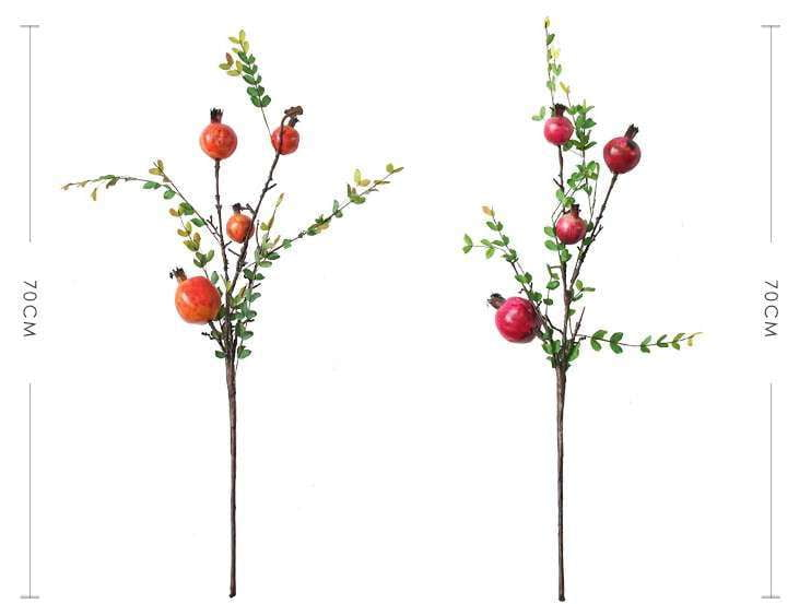 artificial pomegranate decor, decorative fruit centerpiece, fake fruit display - available at Sparq Mart