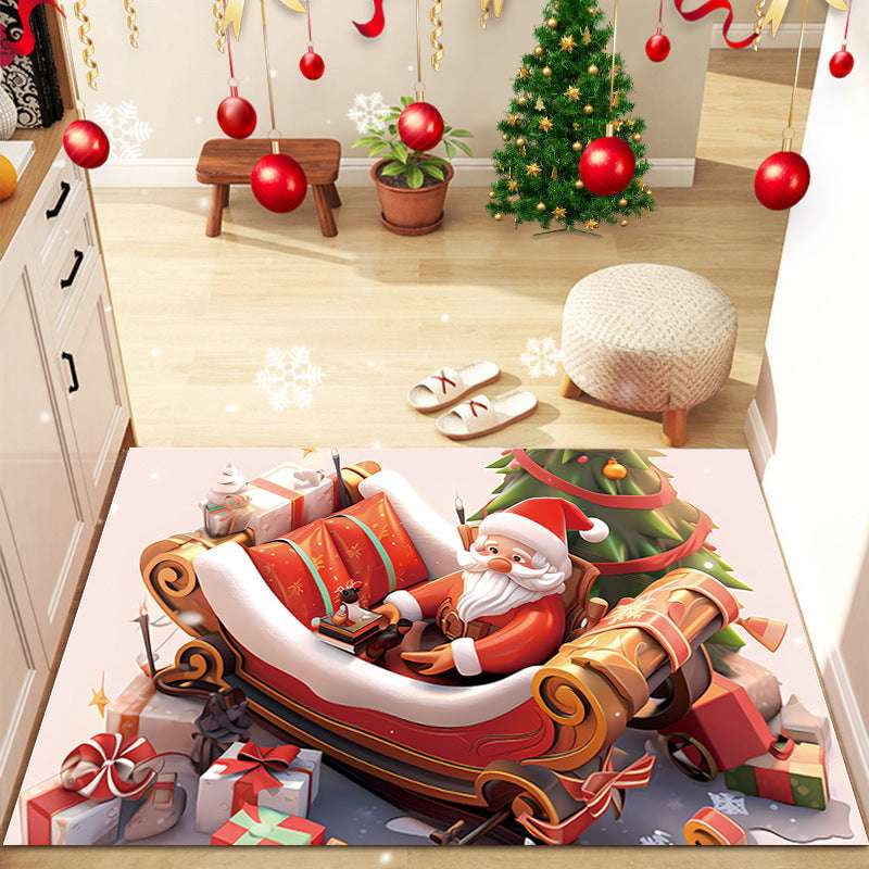 Bay Window Christmas Rug, Christmas Bedside Carpet, Festive Bedroom Carpets - available at Sparq Mart