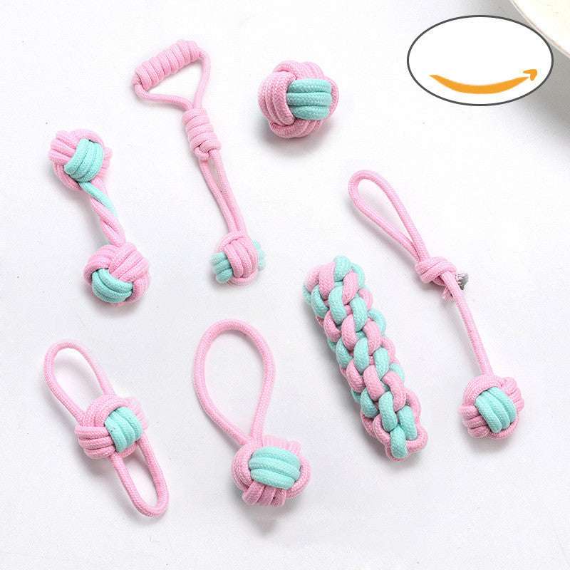 Bite-resistant Toy Set, Molar Rope Toy, Teeth Cleaning Rope - available at Sparq Mart