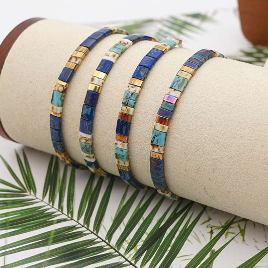 Bohemian Beaded Jewelry, Hand Woven Bead Bracelet, Summer Bracelet Fashion - available at Sparq Mart
