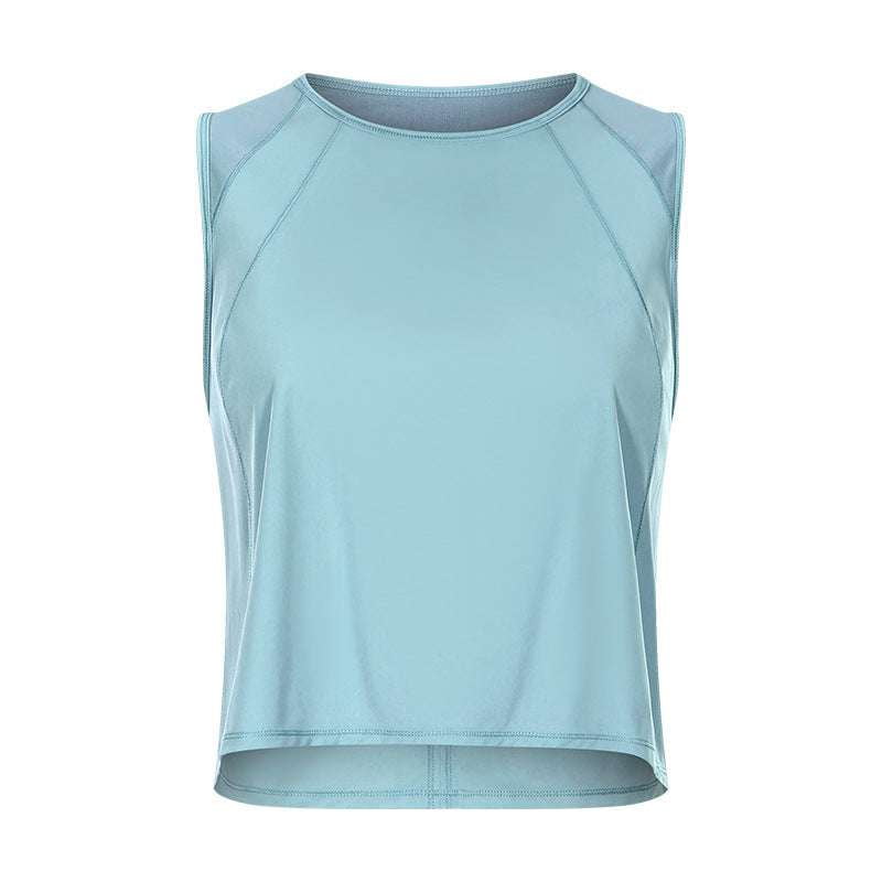 Breathable Yoga Vest Women, Lightweight Short Fitness Vest, Mesh Workout Apparel Women - available at Sparq Mart