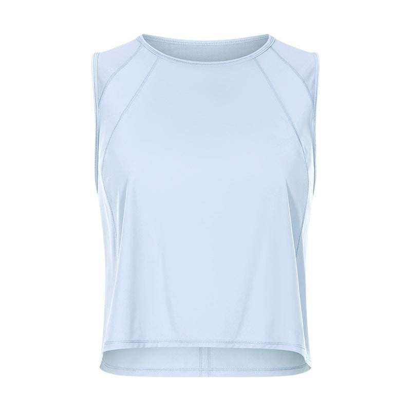 Breathable Yoga Vest Women, Lightweight Short Fitness Vest, Mesh Workout Apparel Women - available at Sparq Mart