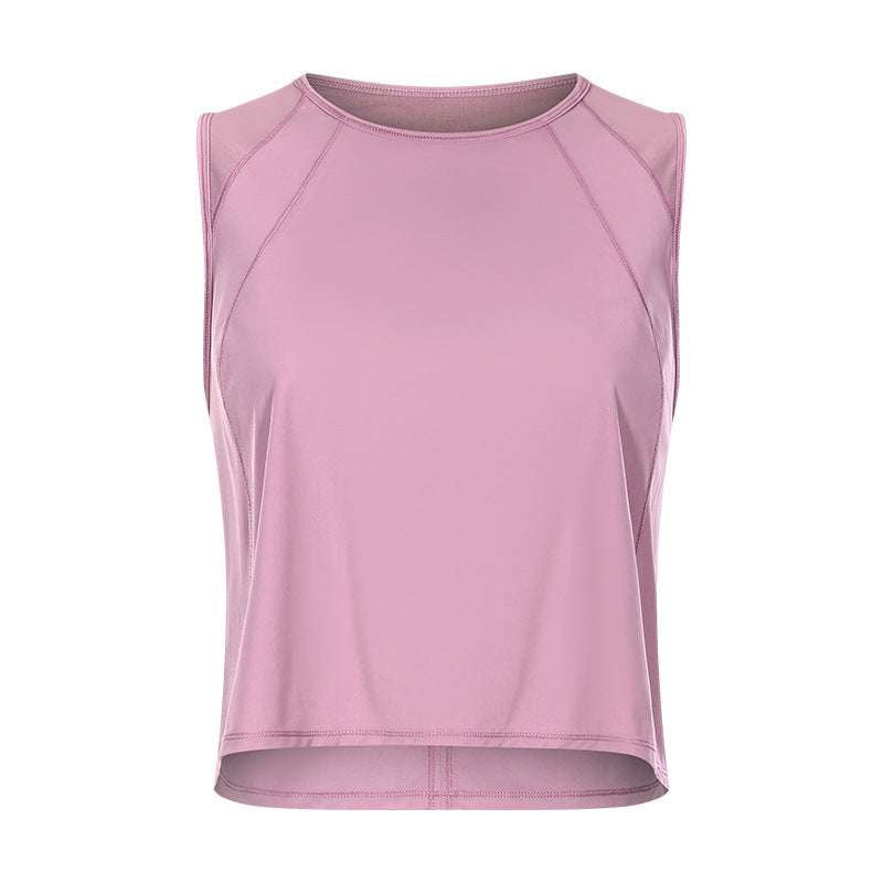 Breathable Yoga Vest Women, Lightweight Short Fitness Vest, Mesh Workout Apparel Women - available at Sparq Mart