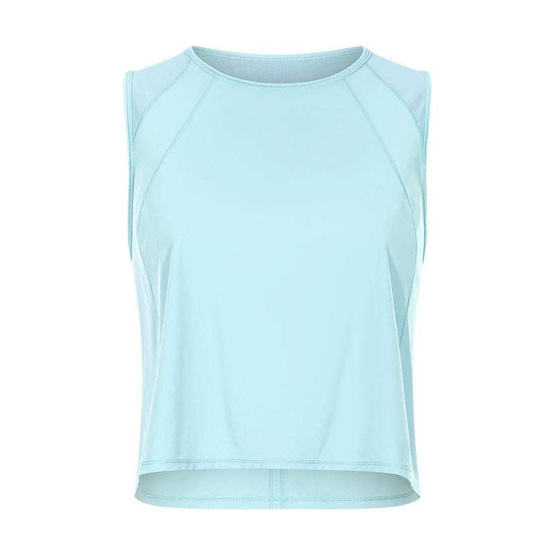 Breathable Yoga Vest Women, Lightweight Short Fitness Vest, Mesh Workout Apparel Women - available at Sparq Mart