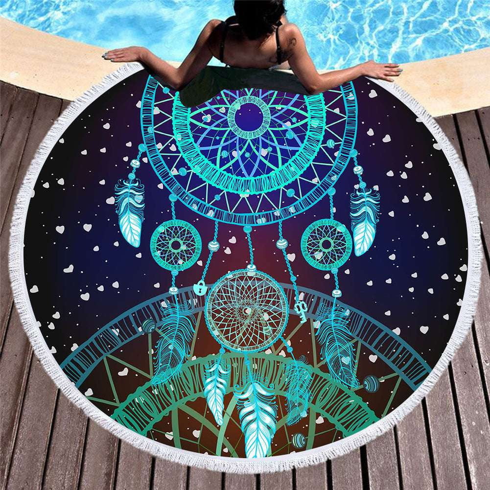 microfiber beach towel, round beach towels, summer towel fashion - available at Sparq Mart