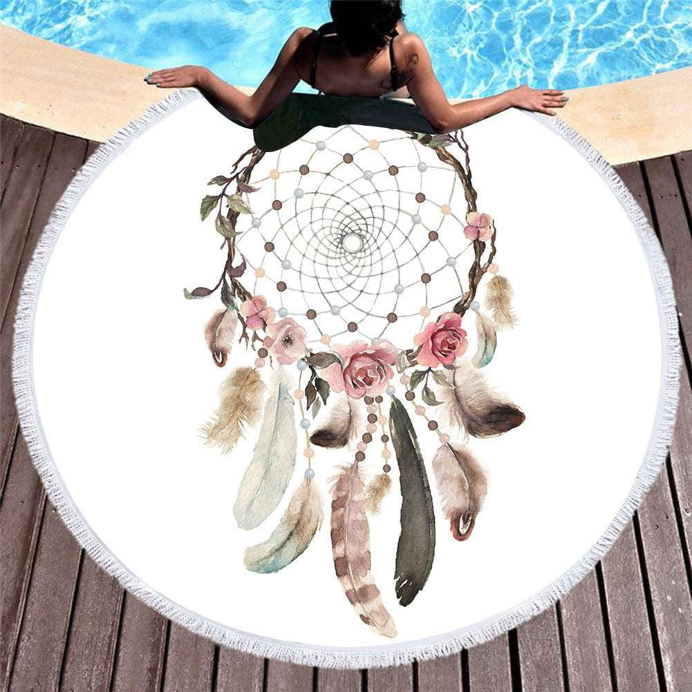 microfiber beach towel, round beach towels, summer towel fashion - available at Sparq Mart