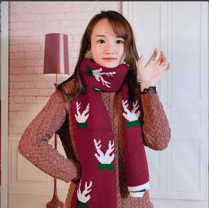 Fashionable Winter Scarves, Knitted Snowflake Scarf, Woolen Warm Scarf - available at Sparq Mart