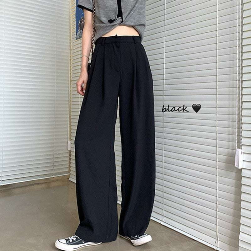 casual wide-leg pants, slim straight trousers, women's loose pants - available at Sparq Mart