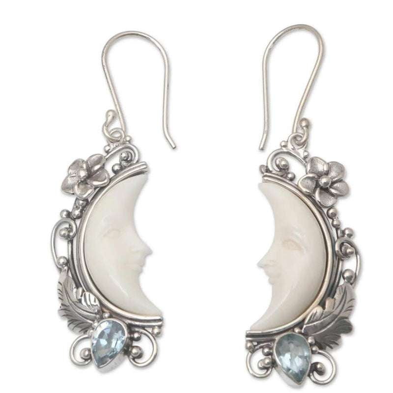 Face Carved Jewelry, Mysterious Style Earrings, Unique Silver Earrings - available at Sparq Mart