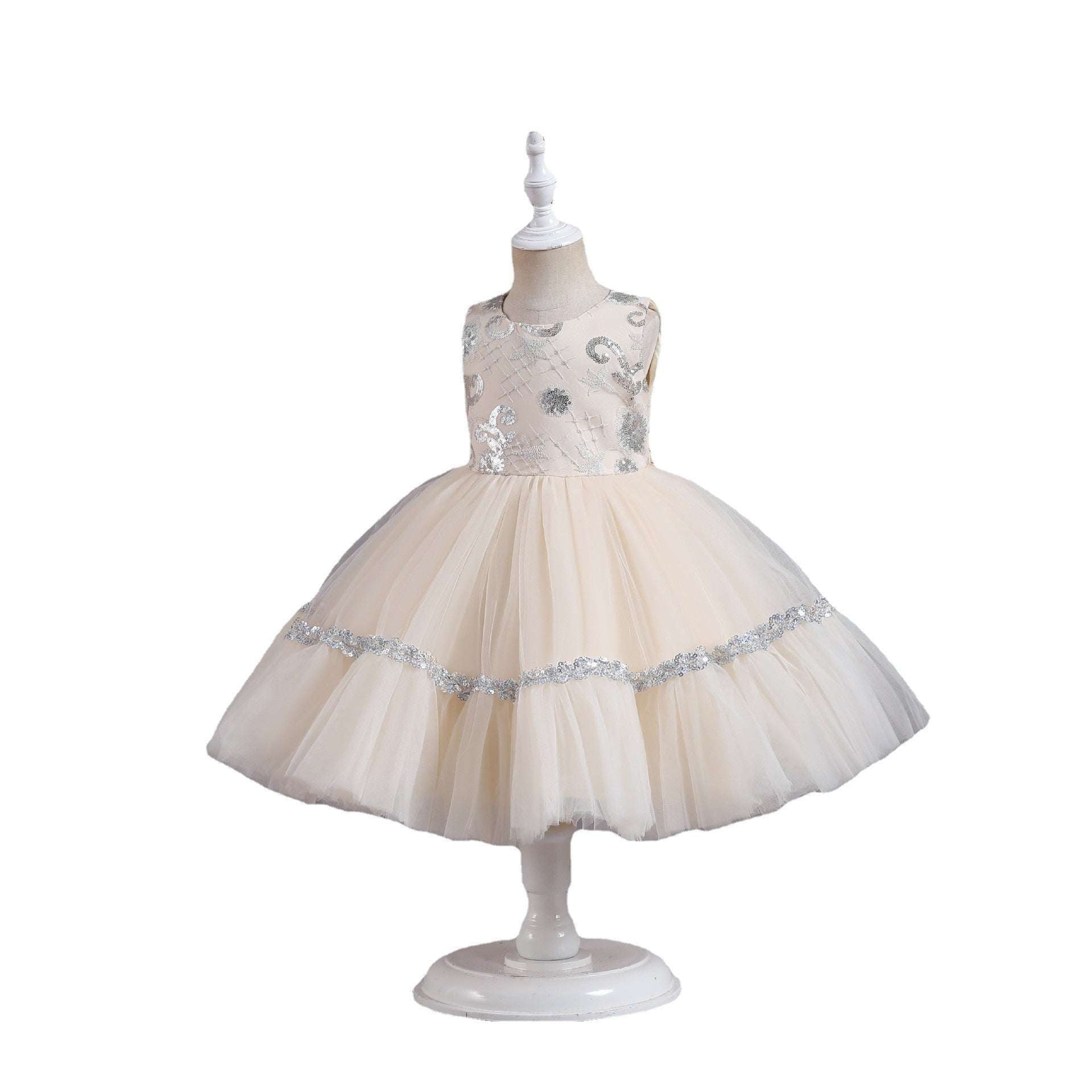 Cute Flower Pettiskirt, European Style Girls Dress, Girls Princess Mesh Dress - available at Sparq Mart