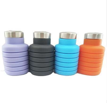 Collapsible Sport Drink Kettle, Portable Silicone Water Bottle, Retractable Folding Coffee Bottle - available at Sparq Mart