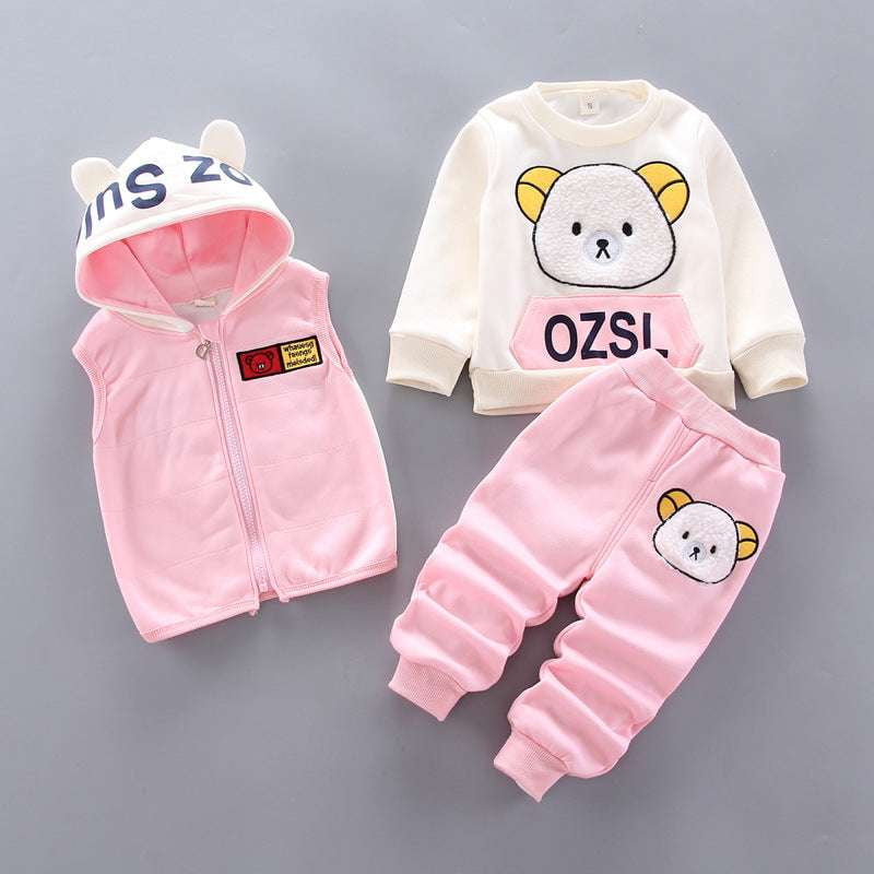 Cartoon Bear Toddler Outfit, Cozy Animal Playwear, Toddler Bear Costume Set - available at Sparq Mart