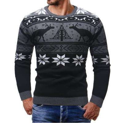 Cozy Christmas Sweater, L M XL XXL, Red Black Fawn Sweater - available at Sparq Mart