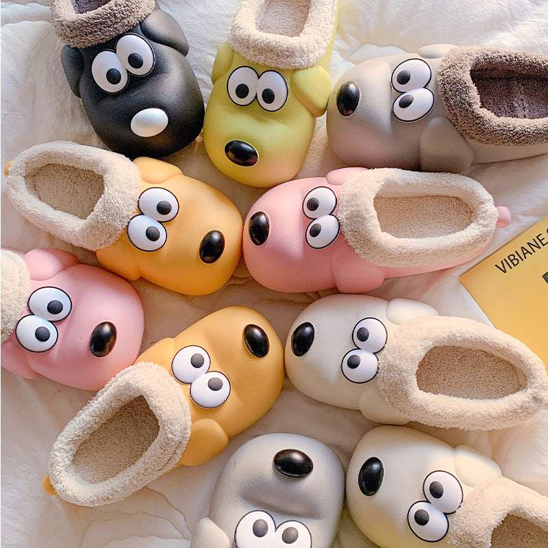 Cartoon indoor shoes, Cute household slippers, Puppy cotton slippers - available at Sparq Mart