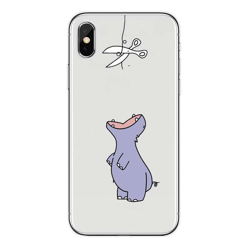 Cartoon Phone Cases, Transparent iPhone Covers, Unique Phone Accessories - available at Sparq Mart