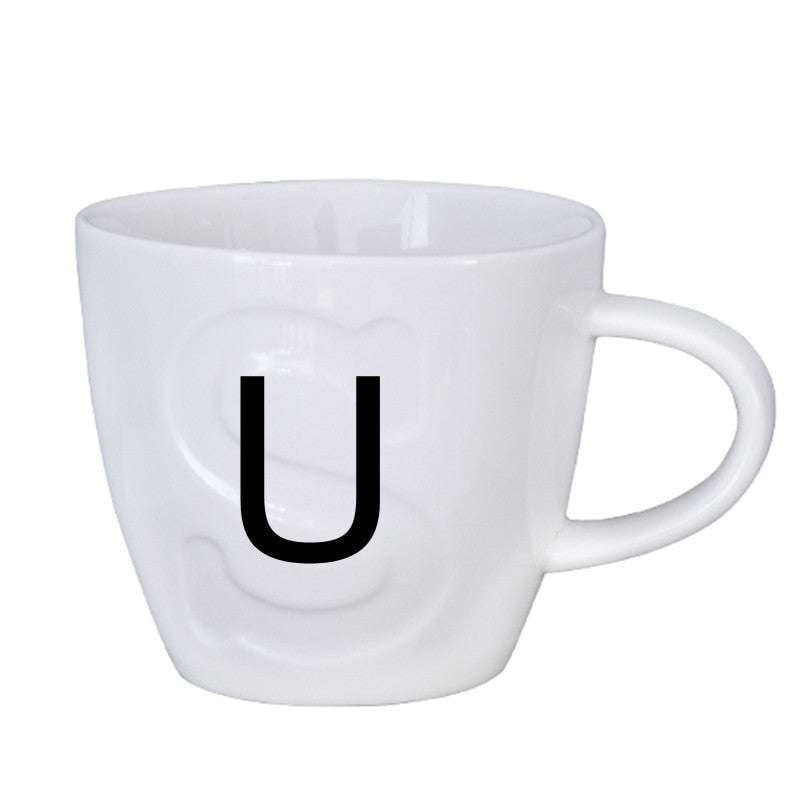 Creative English Letter Ceramic Cup, Every Occasion, Unique Gift - available at Sparq Mart