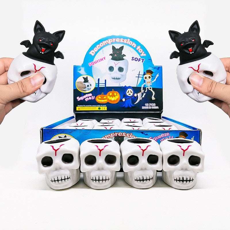 decompression toy, Halloween skull squeeze, wholesale - available at Sparq Mart