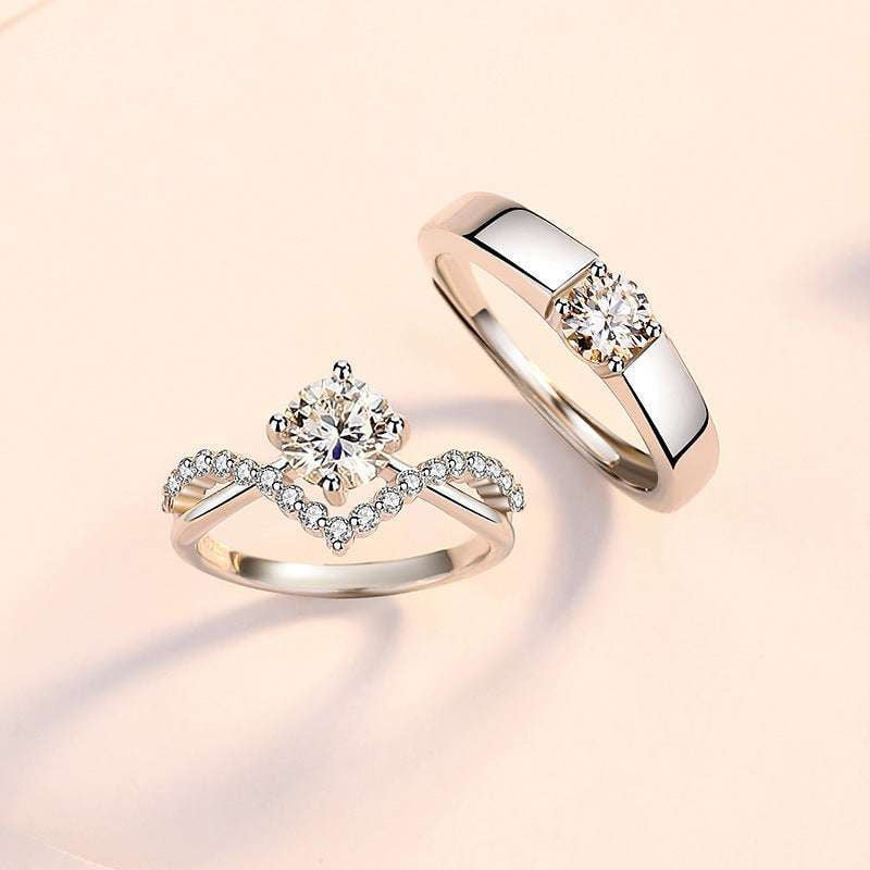 adjustable crown ring, copper moissanite ring, crown zircon ring - available at Sparq Mart