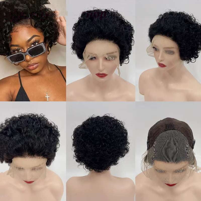 Curly Pixie Wig, Human Hair Pixie, Real Pixie Wigs - available at Sparq Mart