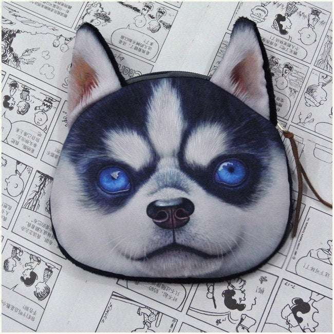 Cat Face Purse, Dog Coin Wallet, Makeup Buggy Bag - available at Sparq Mart