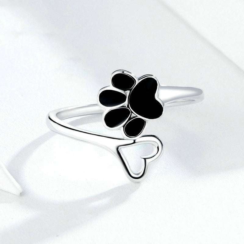 Dog Paw Ring, S925 Silver Ring, Sterling Silver Paw - available at Sparq Mart