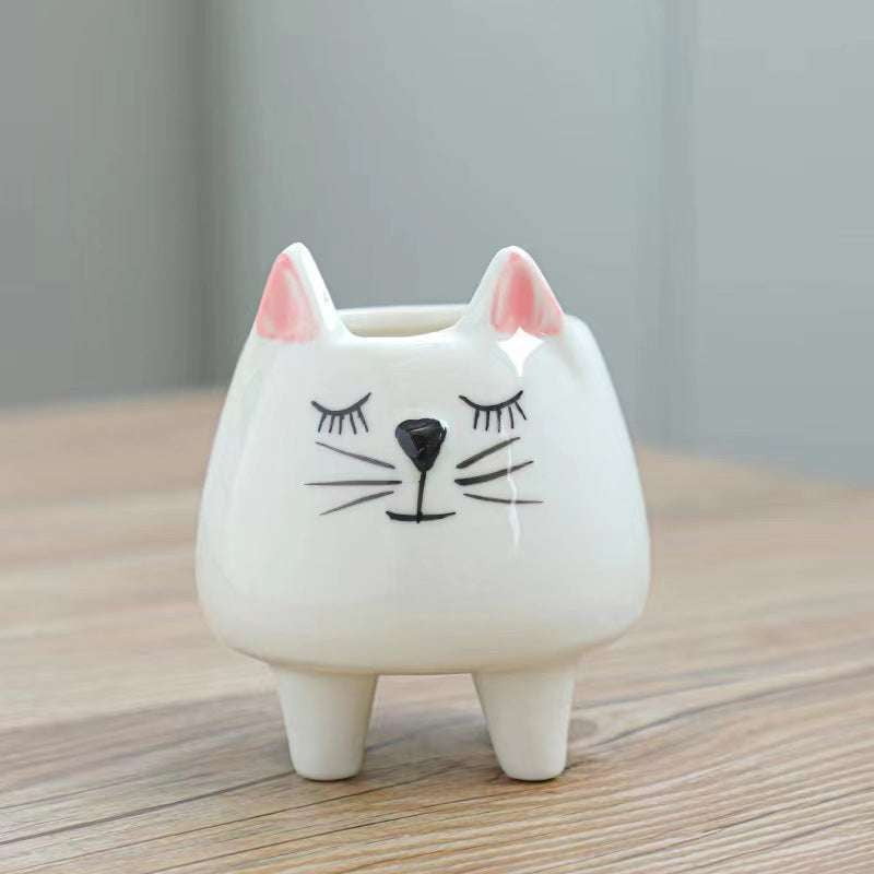 Animal Flowerpot Decor, Cartoon Planter Pot, Hand Painted Planter - available at Sparq Mart