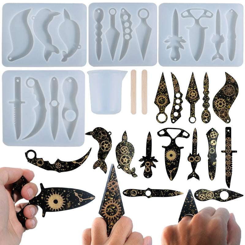 DIY knife mold, mirror surface molds, silicone casting molds - available at Sparq Mart