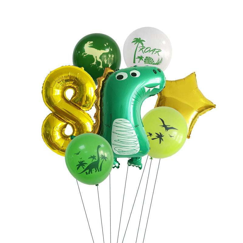 Dinosaur Balloon Numbers, Jungle Birthday Balloons, Party Decor Set - available at Sparq Mart