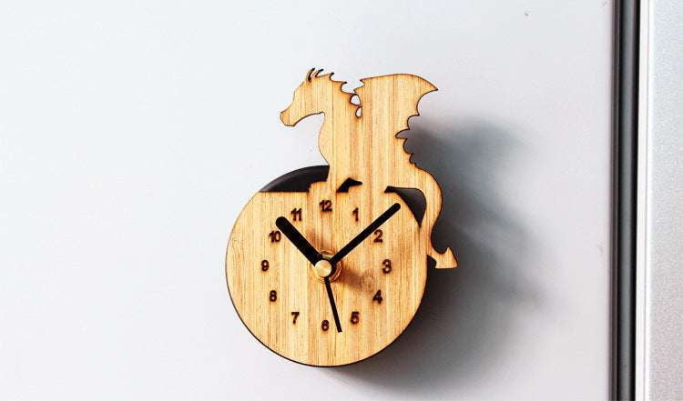 decorative wall timepiece, dragon bamboo clock, magnetic fridge clock - available at Sparq Mart