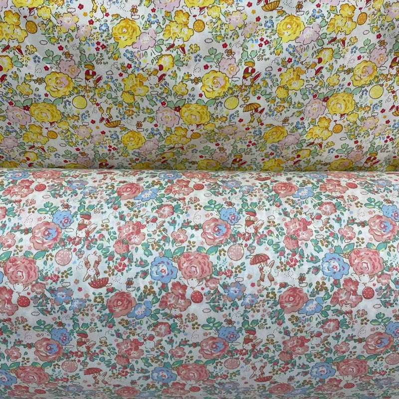 Eco Cotton Fabric, Kids Floral Textile, Sustainable Flower Cloth - available at Sparq Mart