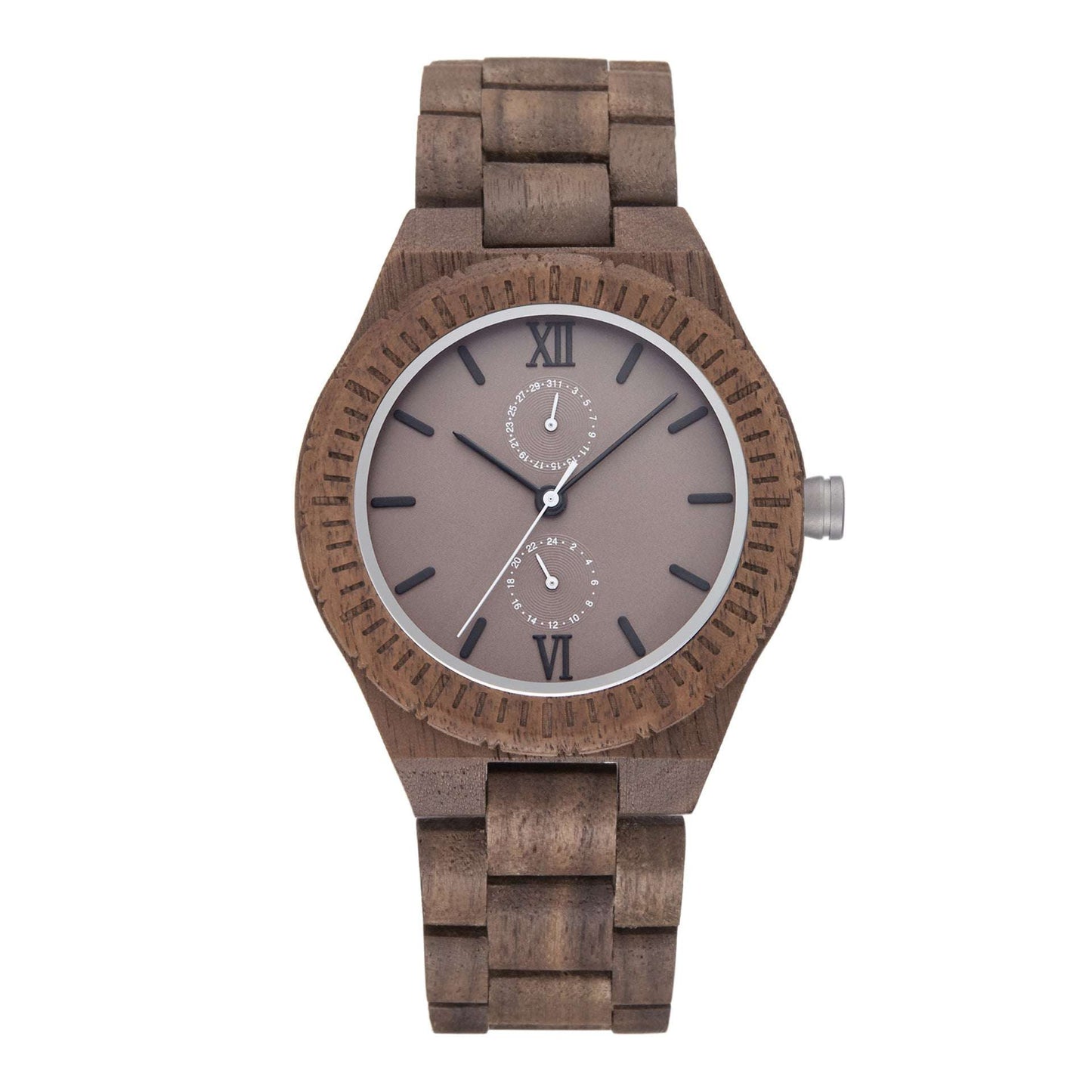 Eco-Friendly Wooden Watch, Men's Wooden Quartz Watch, Multi-Functional Wooden Watch - available at Sparq Mart