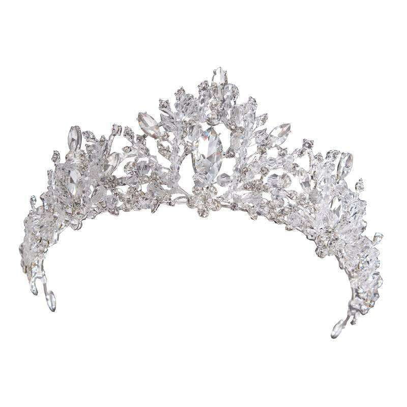 Bridal Tiara Elegance, Sparkling Birthday Crown, White Wedding Accessories - available at Sparq Mart