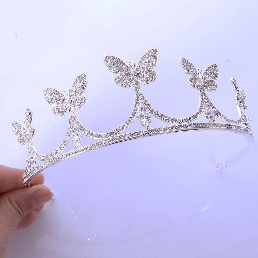 Bridal Zircon Tiara Crown, Luxury Wedding Crown Tiara, Sparkling Bridal Headpiece - available at Sparq Mart