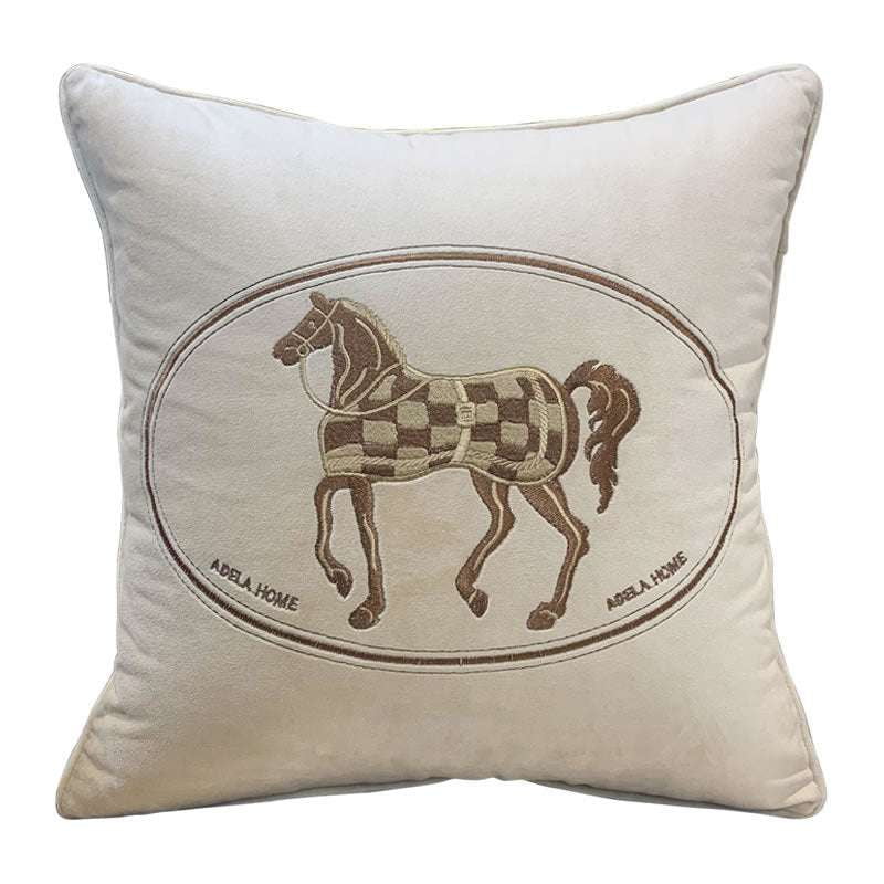 Elegant Embroidered Pillowcase, Hot Stamping Cushion Cover, Seiko Embroidery Decor - available at Sparq Mart