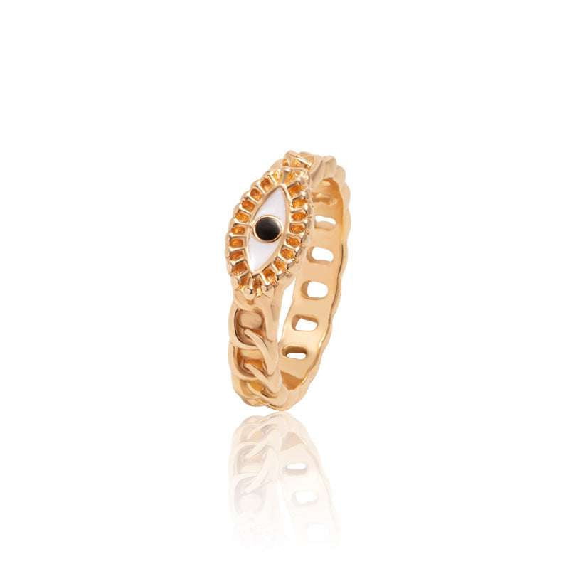 Gold-Plated Cocktail Ring, Star Design Ring, Trendy Ladies Ring - available at Sparq Mart