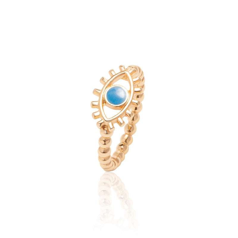 Gold-Plated Cocktail Ring, Star Design Ring, Trendy Ladies Ring - available at Sparq Mart