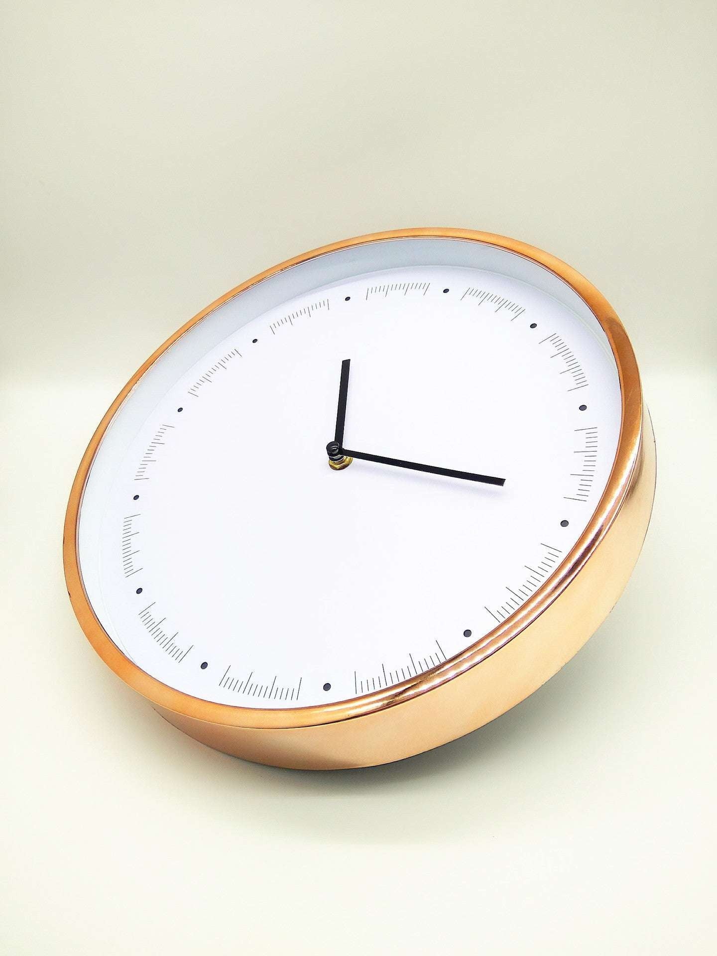 Gold Clock Decor, Modern Wall Clock, Silent Decor Clock - available at Sparq Mart