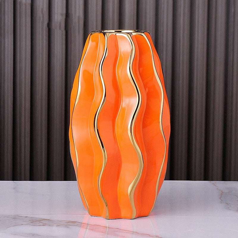 Ceramic Flower Vase, Elegant Vase Decor, Handcrafted Decorative Vase - available at Sparq Mart