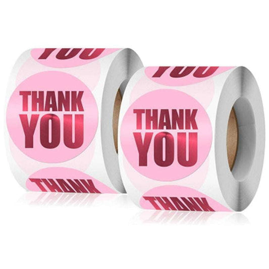 custom thank stickers, elegant sealing stickers, hot stamped labels - available at Sparq Mart