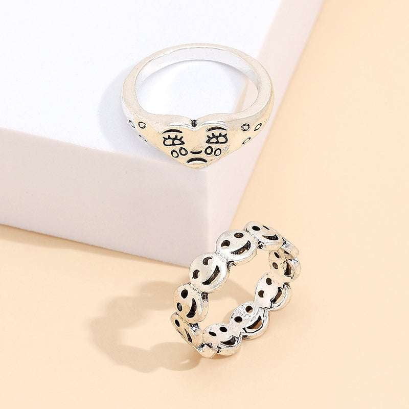 Electroplated Silver Ring, Multi-layer Fashion Ring, Rhinestone Chain Ring - available at Sparq Mart