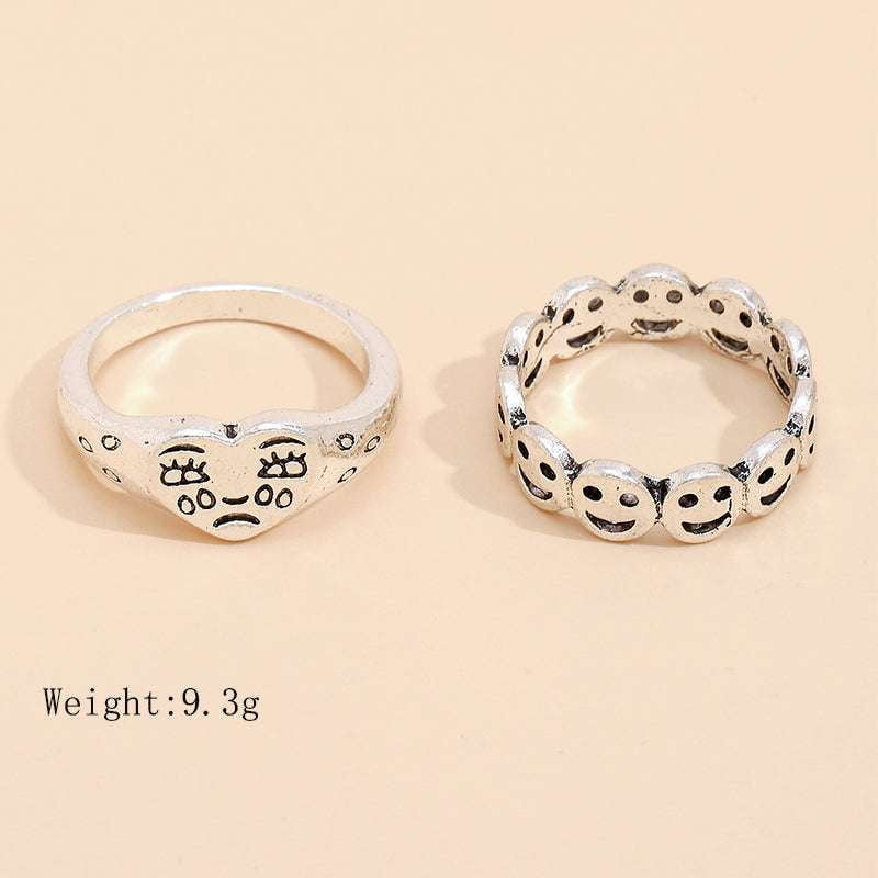 Electroplated Silver Ring, Multi-layer Fashion Ring, Rhinestone Chain Ring - available at Sparq Mart