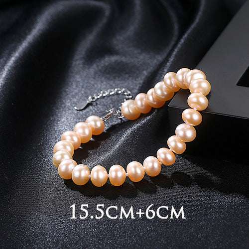 Elegant pearl bracelet, freshwater pearl bracelet, S925 silver bracelet - available at Sparq Mart