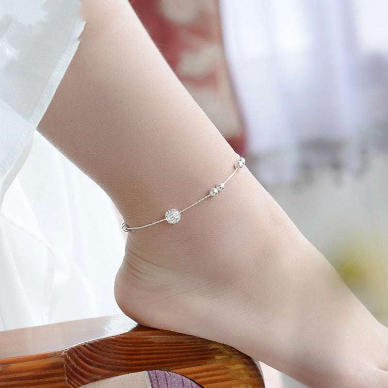 Elegant Silver Anklet Charm Ankle Bracelet Ladies Fashion Anklet - available at Sparq Mart