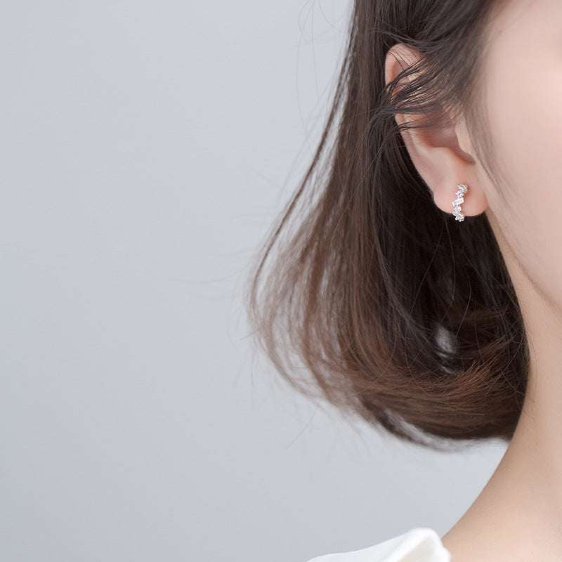 Korean Style Earring, Non-Pierced Ear Jewelry, S925 Silver Cuff - available at Sparq Mart