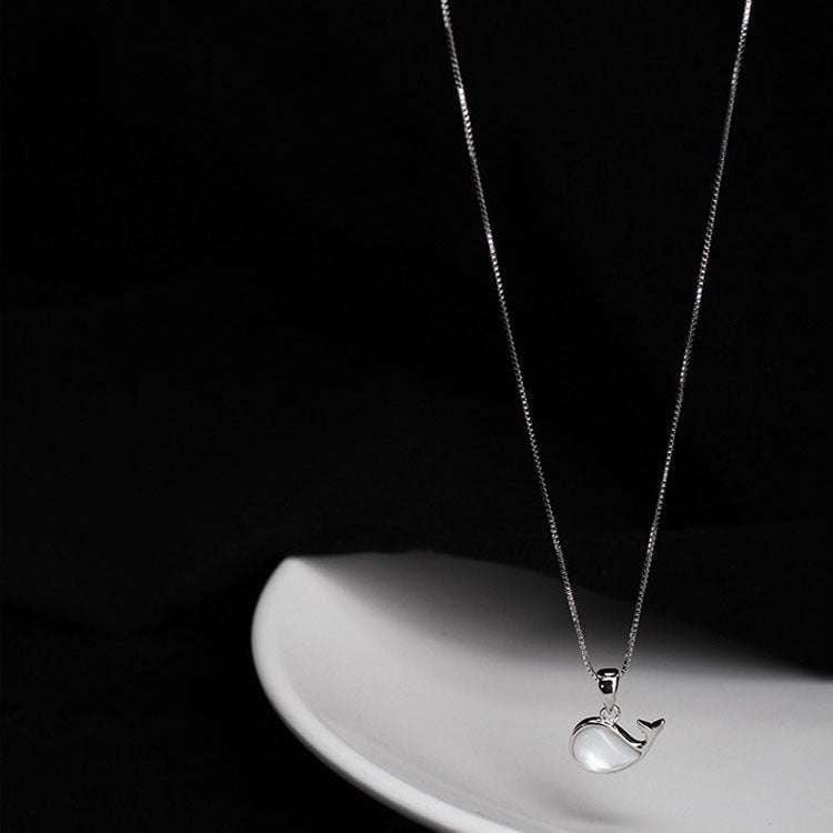 elegant necklace pendant, lady whale pendant, silver whale necklace - available at Sparq Mart