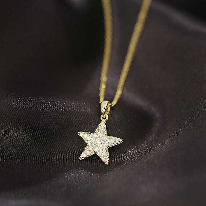 Fashionable Simple Necklace, Star Pendant Necklace, Titanium Steel Jewelry - available at Sparq Mart